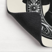 ブラックキャットウィッチウィッチレターCカスタムイニシャル マウスパッド (コーナー)