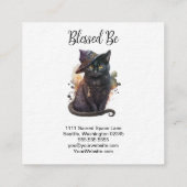 ブラックキャットウィッチスクエアビジネスカード スクエア名刺 (裏面)