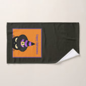 ブラックキャットウィッチハットハロウィンバスルーム用タオル ハンドタオル (ハンドタオル)