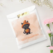 ブラックキャットウィッチハットパンプキンハッピーハローウィン フェイバーバッグ (封をした状態)