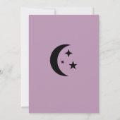 ブラックキャットウィッチパープルムーンスターズハローウィンパーティ 招待状 (裏面)