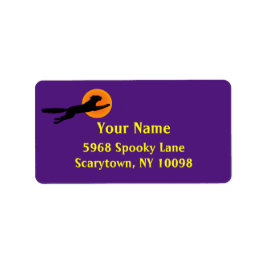 ブラックキャットオレンジムーンカスタムハロウィンラブル ラベル