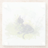 ブラックキャットオングラスコースター ガラスコースター (裏面)