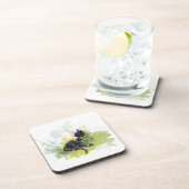 ブラックキャットオングラス懸命プラスチックコースター コースター (右側)