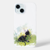 ブラックキャットオングラスiPhone 15かろうじてケース Case-Mate iPhoneケース (裏面)