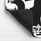 ブラックキャットオンシートミュージックマウスパッド マウスパッド (コーナー)