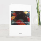 ブラックキャットオンラグ誕生日カード カード (裏面)