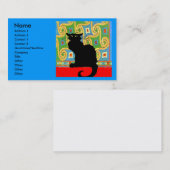 ブラックキャットオン抽象芸術 名刺 (正面/裏面)