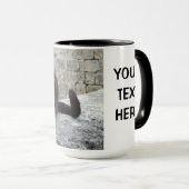 ブラックキャットカスタムスタイルマグ – 選択カラー マグカップ (正面右)