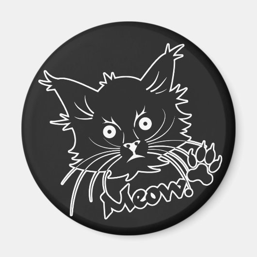 ブラックキャットカスタムマグネット マグネット (正面)