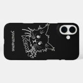 ブラックキャットカスタムモノグラムの電話ケース Case-Mate iPhoneケース (裏面 (横))