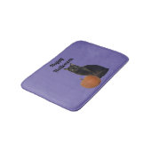 ブラックキャットカボチャハッピーハローウィンパープル バスマット (アングル)