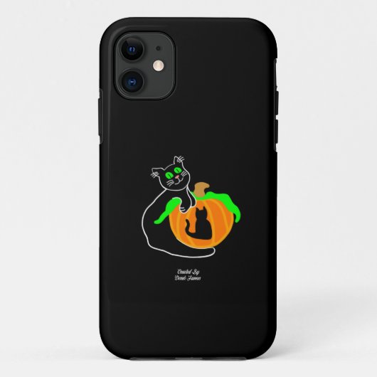 ブラックキャットカボチャApple iPhone 11ケース Case-Mate iPhoneケース (裏面)