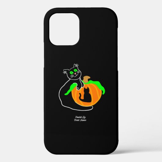 ブラックキャットカボチャApple iPhone 12ケース Case-Mate iPhoneケース (裏面)