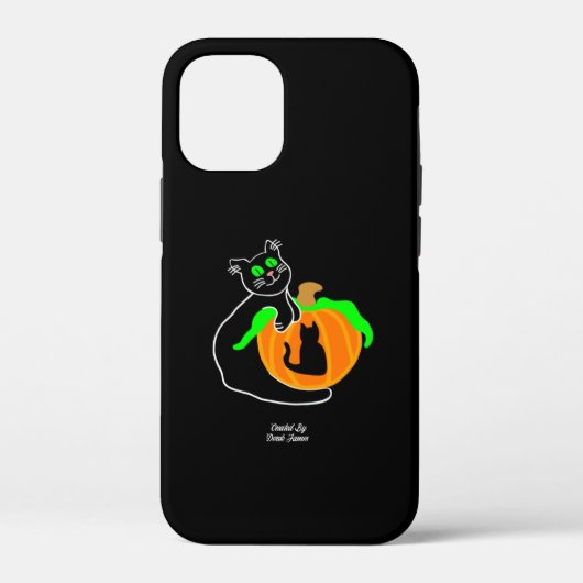 ブラックキャットカボチャApple iPhone 12ミニケース Case-Mate iPhoneケース (裏面)