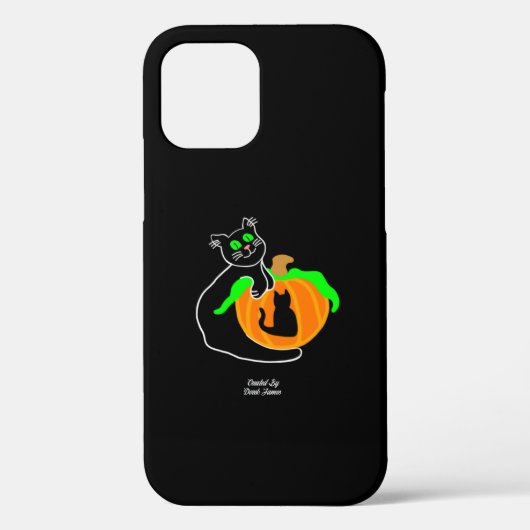 ブラックキャットカボチャApple iPhone 12 Proケース Case-Mate iPhoneケース (裏面)