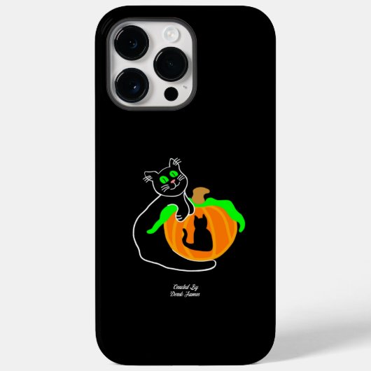 ブラックキャットカボチャApple iPhone 14 Pro Maxケース Case-Mate iPhoneケース (裏面)