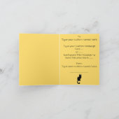 ブラックキャットカードカスタムハローウィンパーティ招待状 サンキューカード (内部)