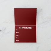 ブラックキャットカードカスタムハローウィンパーティ招待状 招待状 (内部)