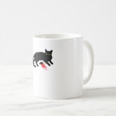ブラックキャットキラー本能死んだマウスパンクゴシック コーヒーマグカップ (正面右)