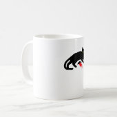 ブラックキャットキラー本能死んだマウスパンクゴシック コーヒーマグカップ (正面左)