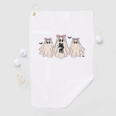 ブラックキャットクラシック幽霊Tシャツ付きコケット ゴルフタオル (インサイチュ)