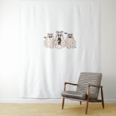 ブラックキャットクラシック幽霊Tシャツ付きコケット タペストリー (インサイチュ)