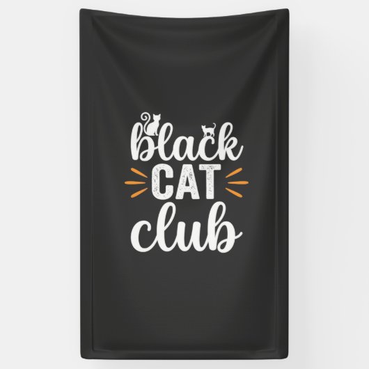 ブラックキャットクラブのハロウィンデザイン 横断幕 (縦)