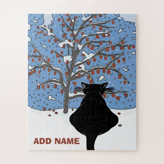 ブラックキャットクリスマススタイル ジグソーパズル (縦)