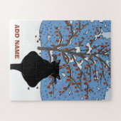 ブラックキャットクリスマススタイル ジグソーパズル (横)