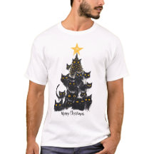 ブラックキャットクリスマスツリーデザインスターきらめくズ