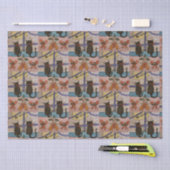 ブラックキャットクリスマスティッシュペーパー 薄葉紙 (クラフト)