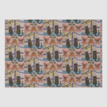 ブラックキャットクリスマスティッシュペーパー