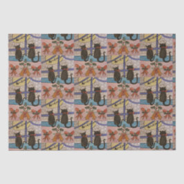 ブラックキャットクリスマスティッシュペーパー 薄葉紙