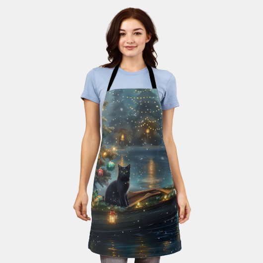 ブラックキャットクリスマスフェスティバル航海 エプロン (着用した状態)