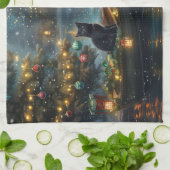 ブラックキャットクリスマスフェスティバル航海 キッチンタオル (折り畳み)