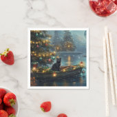 ブラックキャットクリスマスフェスティバル航海 スタンダードカクテルナプキン (インサイチュ)