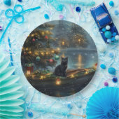 ブラックキャットクリスマスフェスティバル航海 ペーパープレート (パーティー)