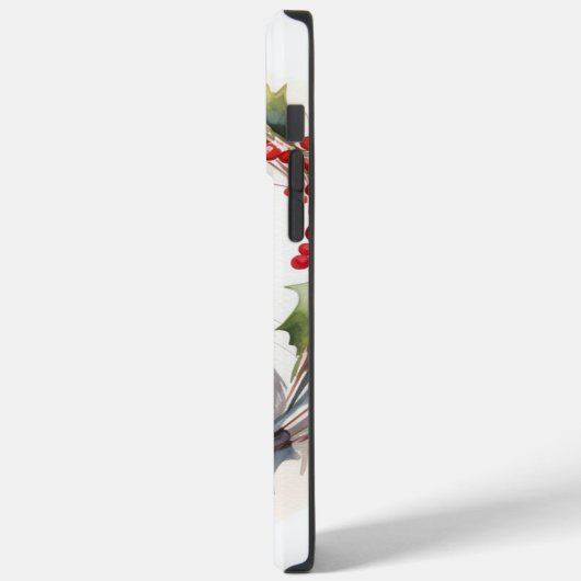 ブラックキャットクリスマスリースフェスティバル子猫 Case-Mate iPhoneケース (裏面 / 左)