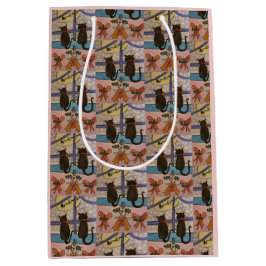 ブラックキャットクリスマス抱き枕 ミディアムペーパーバッグ