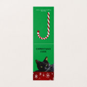 ブラックキャットクリスマス20XX on Snowflakesテントカード (外部フラット)