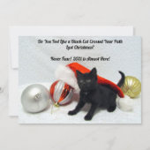 ブラックキャットクリスマス – ユーモア – フラットクリスマスカード シーズンカード (正面)