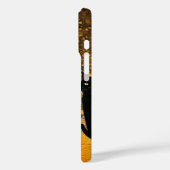 ブラックキャットグスタフクリムト付きピンクバブルガムレディ Case-Mate iPhoneケース (裏面 / 左)