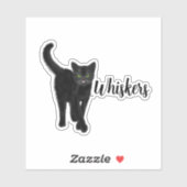 ブラックキャットグリーンアイズ名前をカスタムする シール (シート)