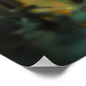 ブラックキャットグリーンフォレストウィッチーAIアートマットバリュー ポスター (角)