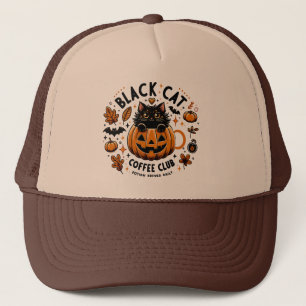 ブラックキャットコーヒークラブハロウィントラック帽 キャップ
