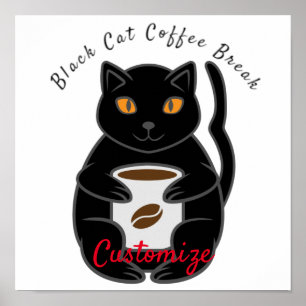 ブラックキャットコーヒーブレイクサンダー_コーブ ポスター