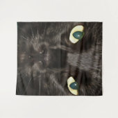 ブラックキャットゴージャス芸術的ペットポートレート タペストリー (正面(横))