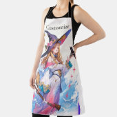 ブラックキャットサンダーを持つかわいい魔女サンダー_コーブ エプロン (インサイチュ)