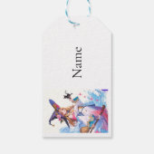 ブラックキャットサンダーを持つかわいい魔女サンダー_コーブ ギフトタグ (裏面)